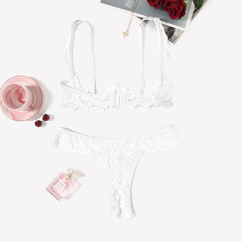 Push-Up-Spitzen-BH- und Höschen-Sets