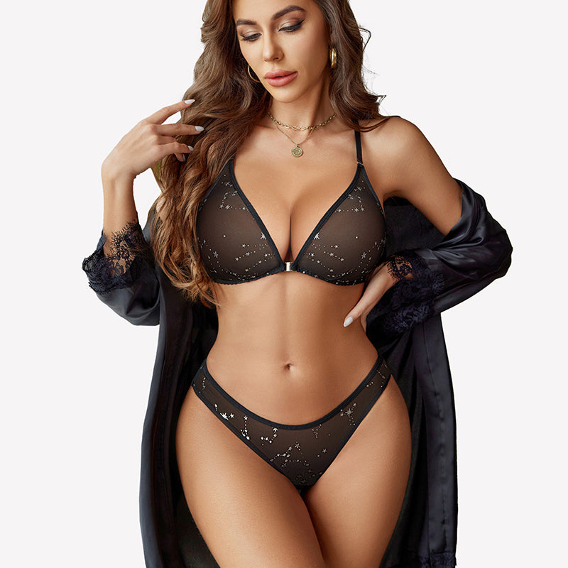 Mesh Bra and Panty Sets 2 Piece Outfits