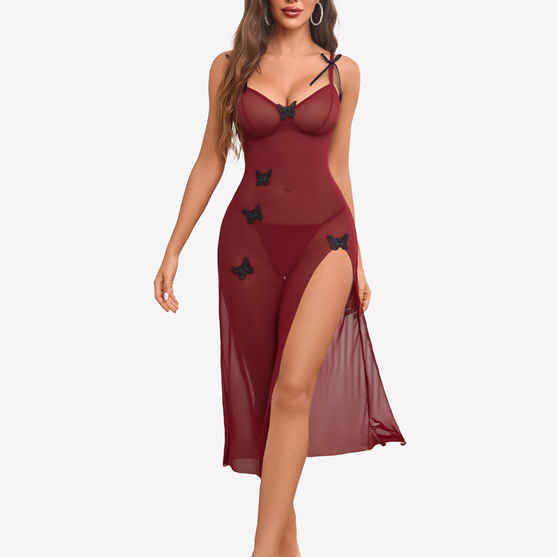Exotic Nightgowns Sheer Maxi Nightdress