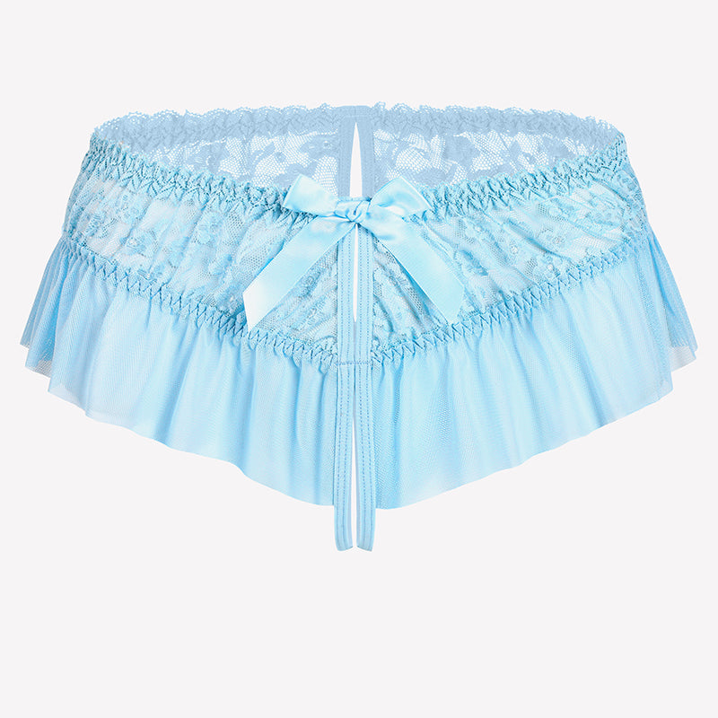 Floral Lace Briefs with Cute Bow