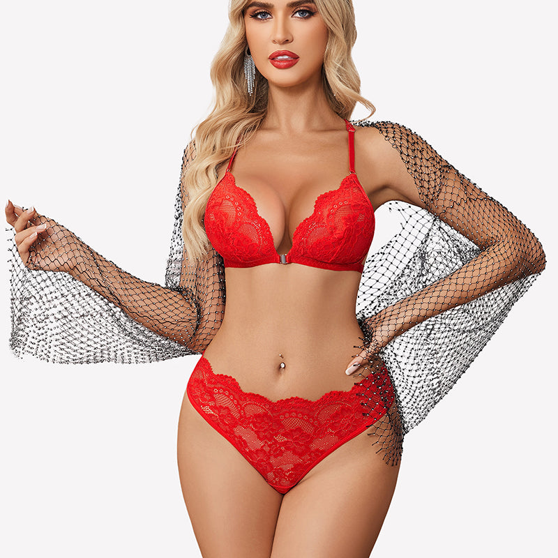 Front Closure Matching Bra and Panty Sets