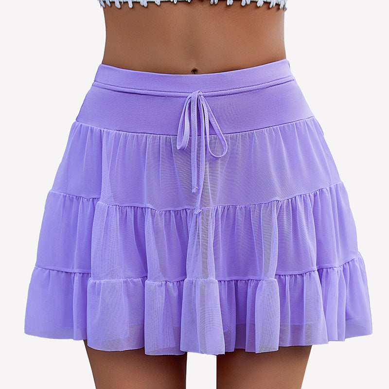 Mini Skirt Pleated Ruffle Y2k Skirts