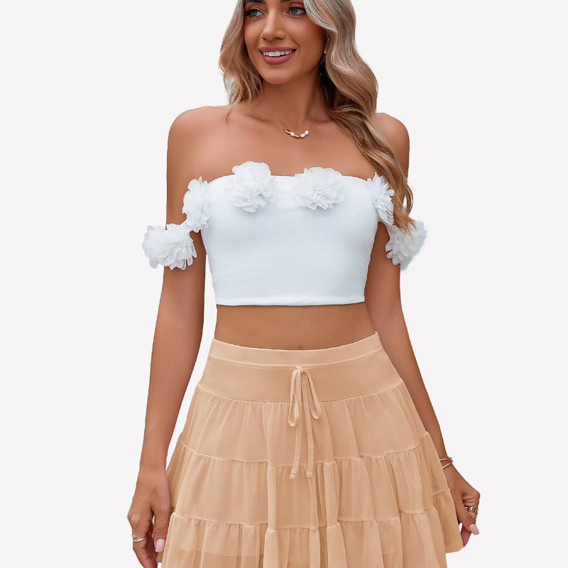 Mini Skirt Pleated Ruffle Y2k Skirts