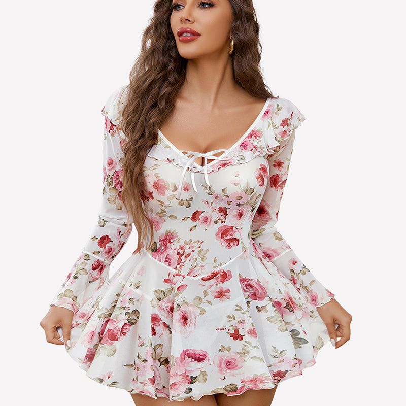 Rave Ruffle Off Shoulder Dress