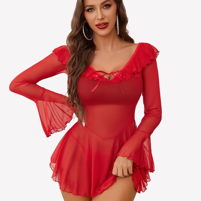 Rave Ruffle Off Shoulder Dress