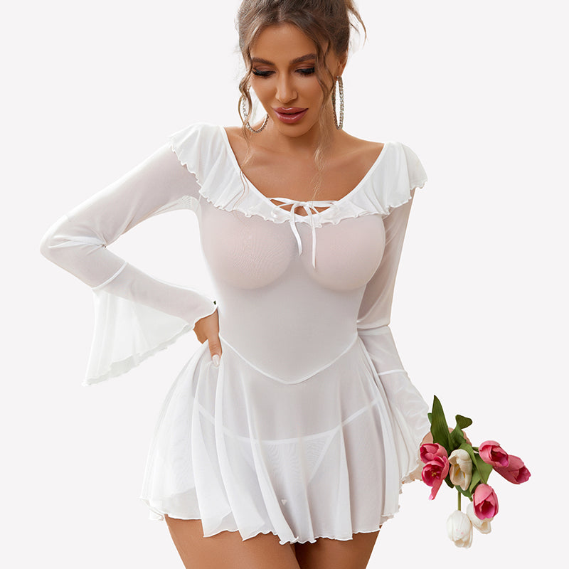 Rave Ruffle Off Shoulder Dress