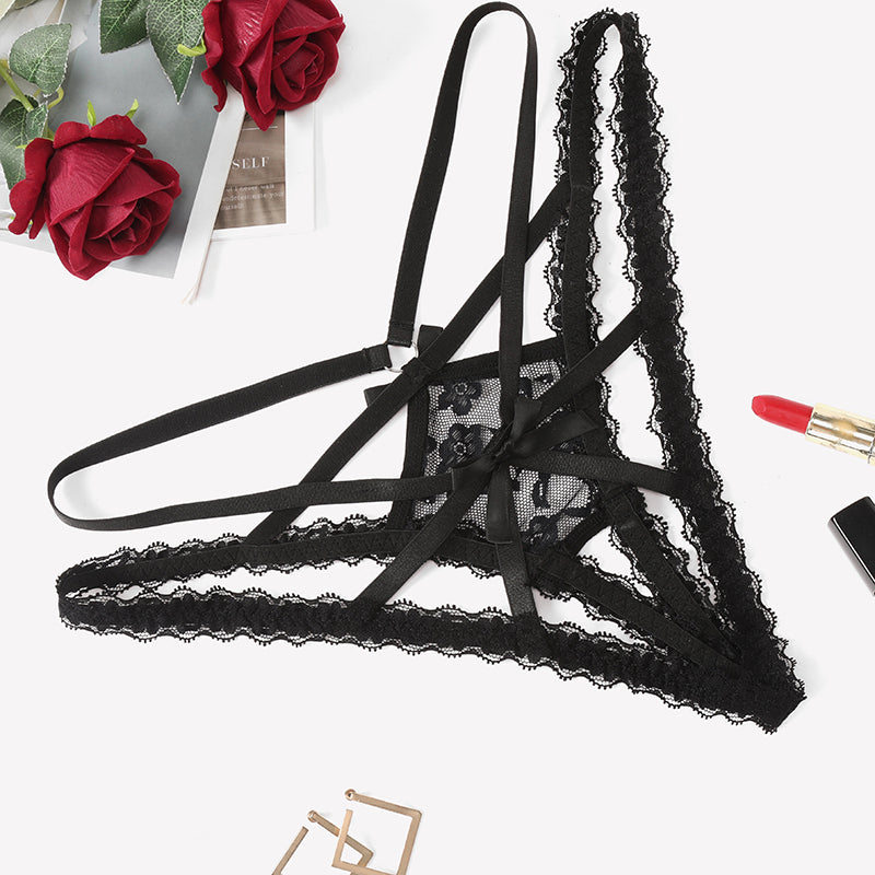 Lace Panties Briefs Criss Cross Underwear