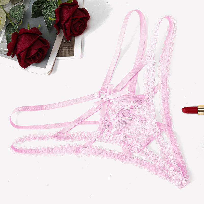 Lace Panties Briefs Criss Cross Underwear