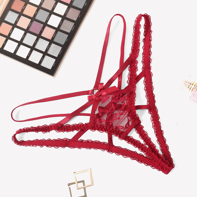 Lace Panties Briefs Criss Cross Underwear