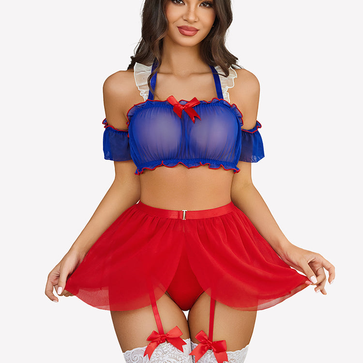 Costumes Mini Skirt Set with Garter Belt (5pack)