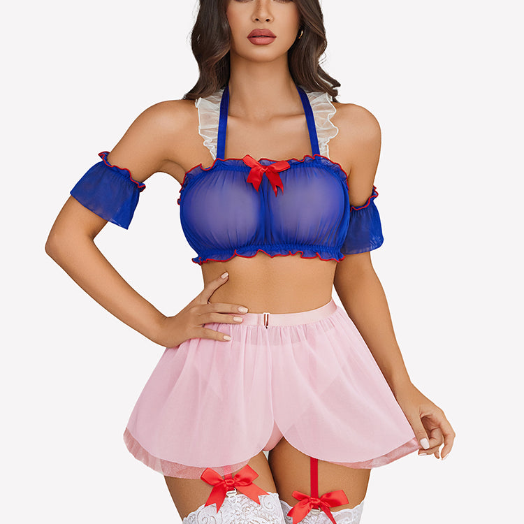 Costumes Mini Skirt Set with Garter Belt (5pack)