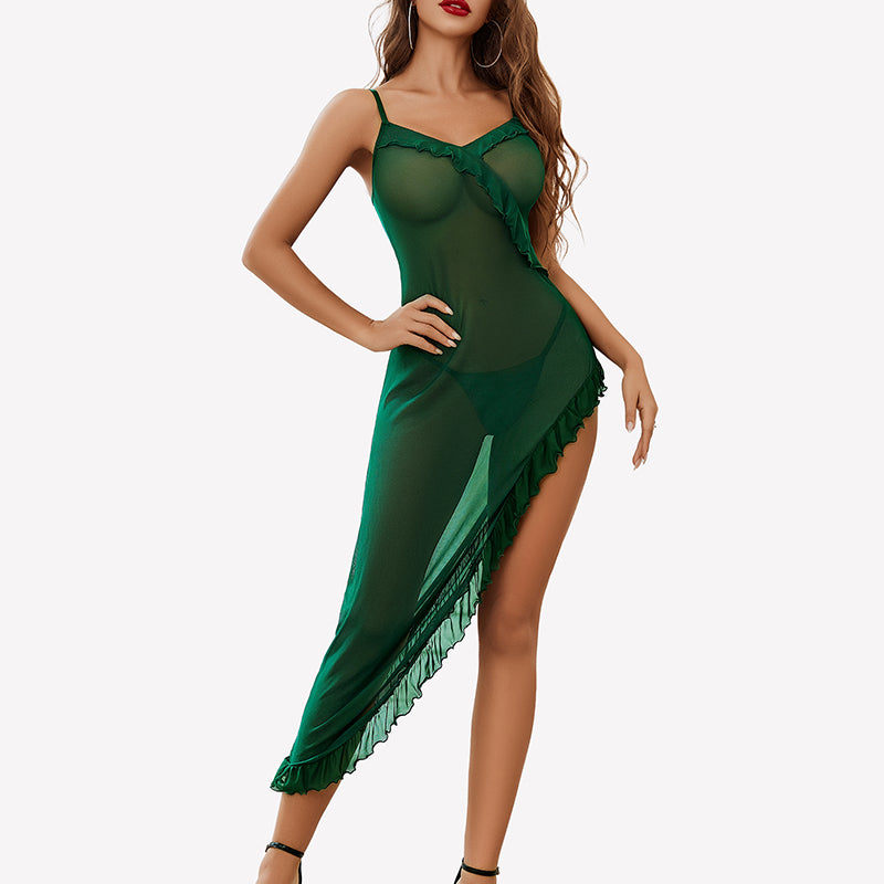 Mesh Chemise V Neck Nightdress