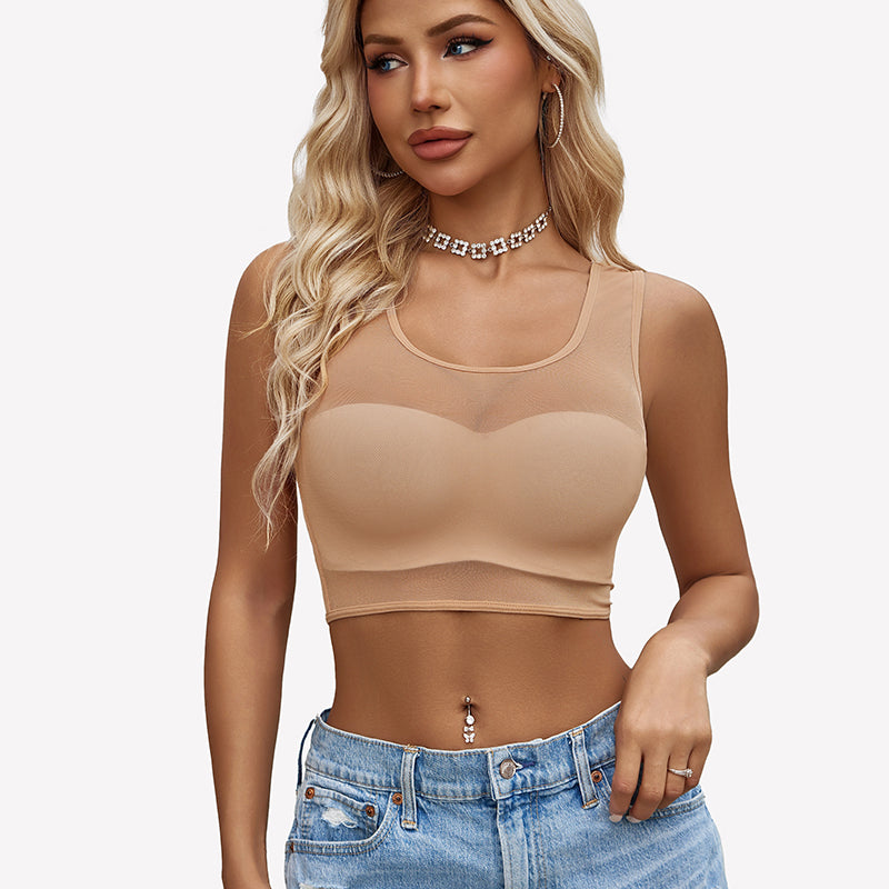 Mesh Top Camisole Tank Top y2k Undershirts