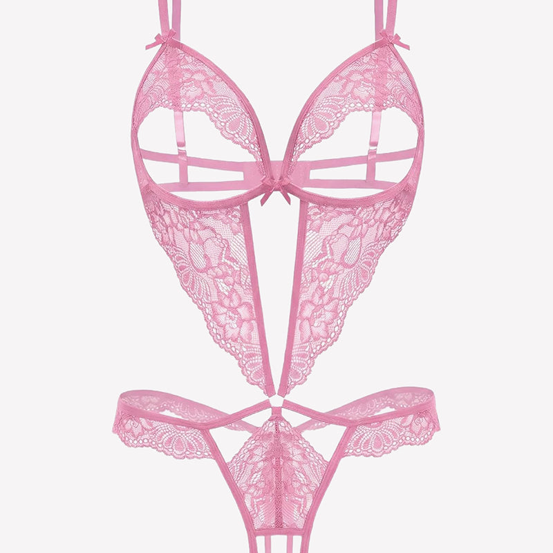 Lace Bodysuit Deep V Teddy Lingerie
