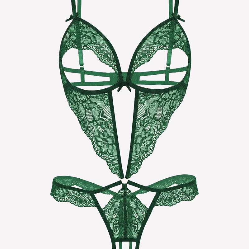 Lace Bodysuit Deep V Teddy Lingerie