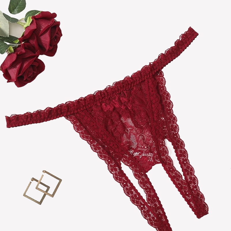 Low Rise Briefs Floral Lace Thong Panties