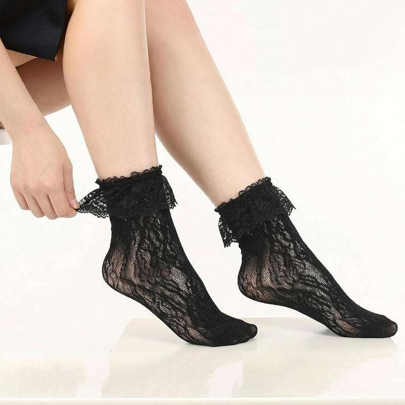 Ruffle Cuff Lace Anklet Socks