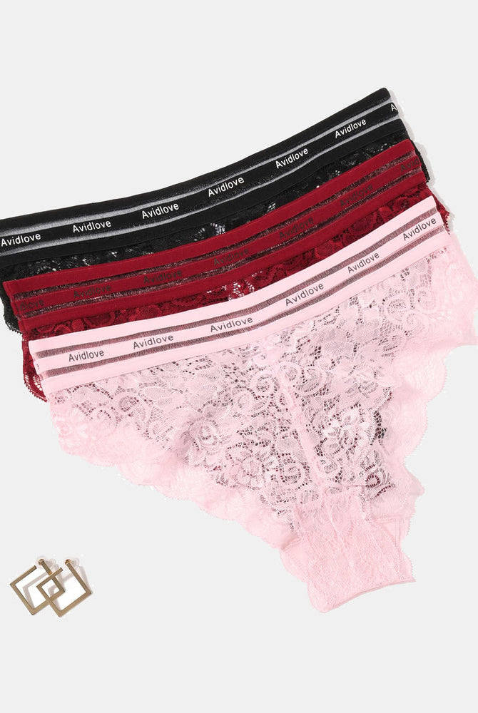 Avidlove lace hipster underwear set. Multiple colors, soft and breathable fabric, comfortable fit.