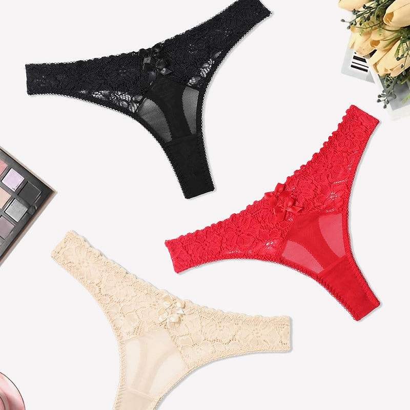Lace Thongs Low Waist Cheeky Panties