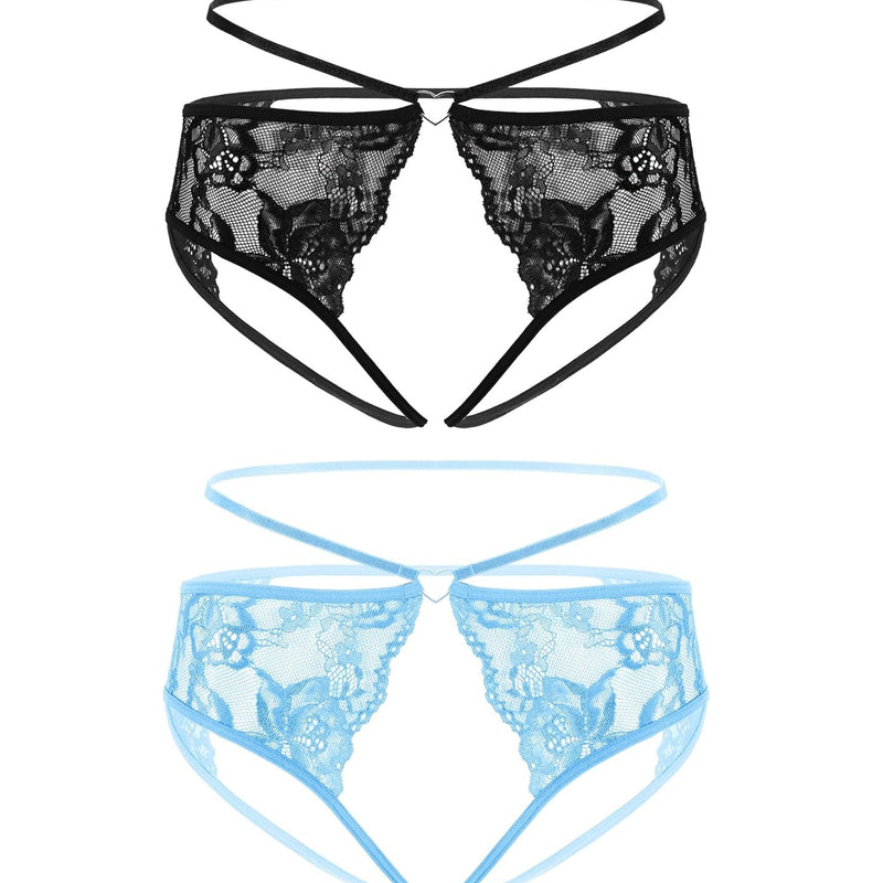 Strap Cheeky Underwear Floral Lace Panties
