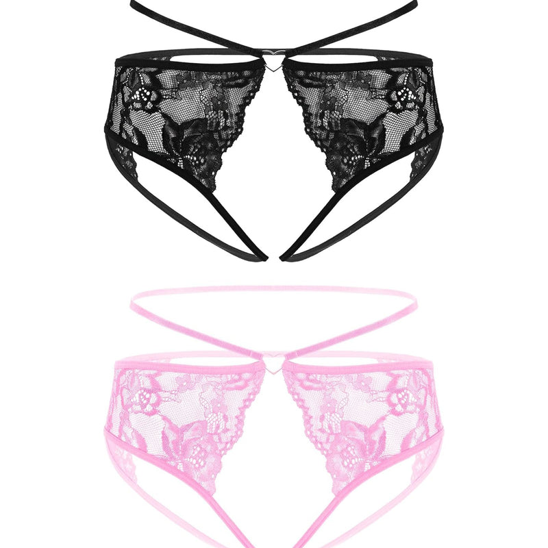 Strap Cheeky Underwear Floral Lace Panties