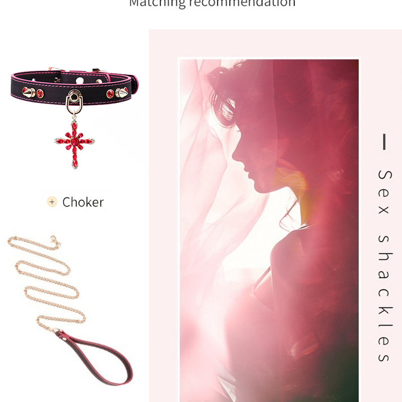 Temperature-Sensitive Color-Changing Snowflakes Spiked Leather Collars