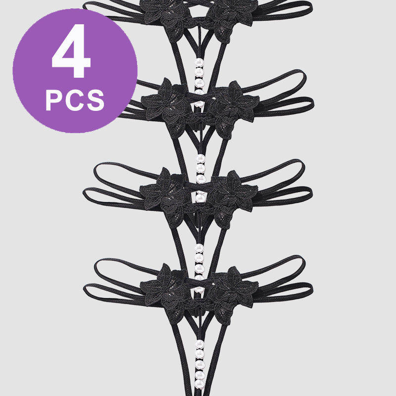 Pearl Lingerie Lace Open Panties G-String