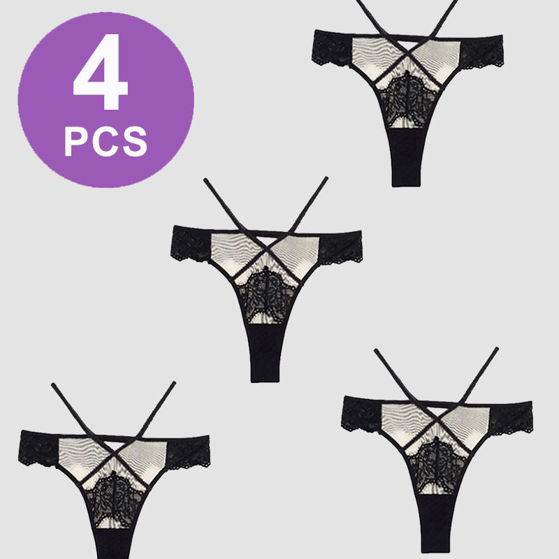 Сетчатые полые стринги