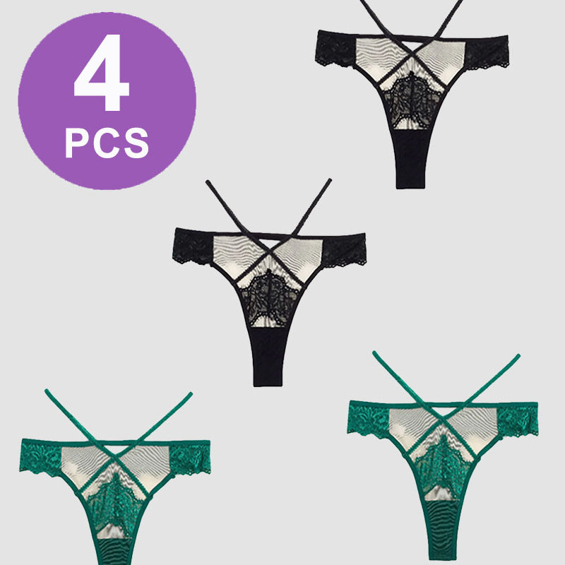 Сетчатые полые стринги