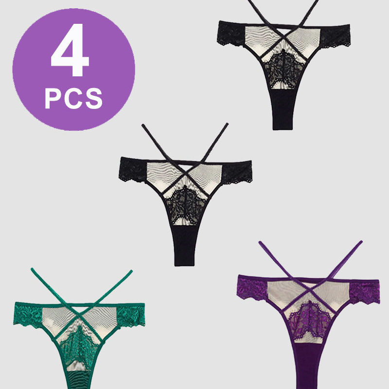 Сетчатые полые стринги