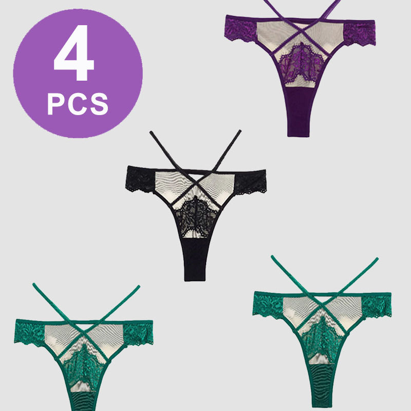 Сетчатые полые стринги