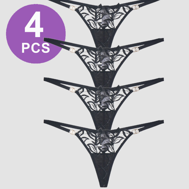 Вышитые кружевные стринги