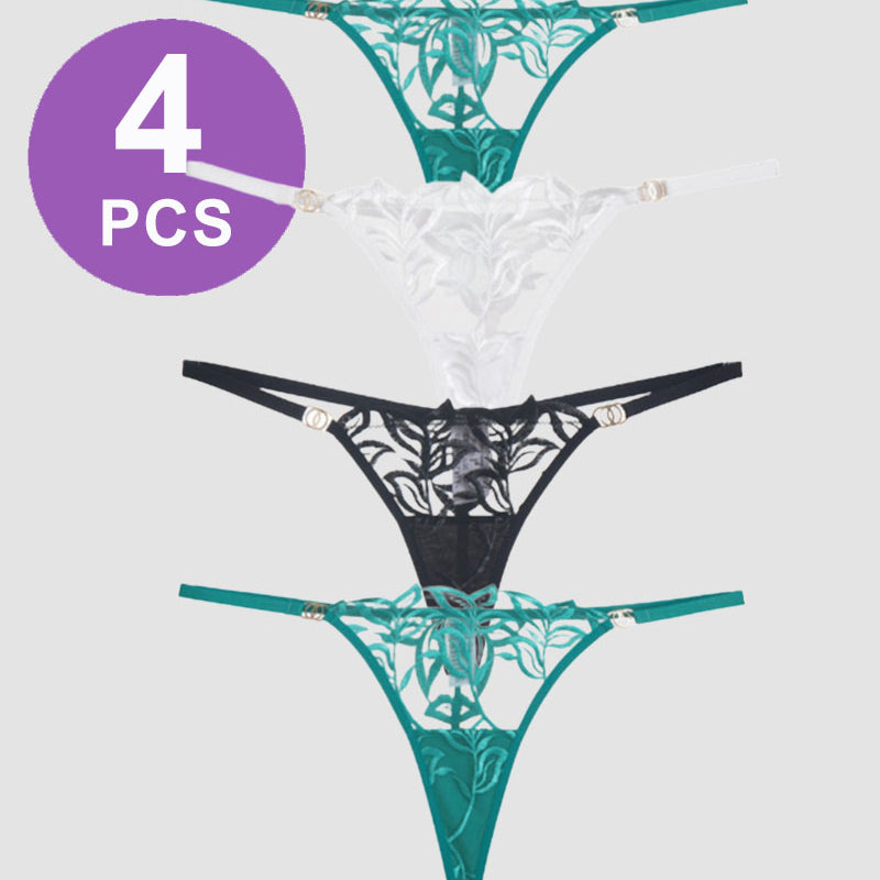 Вышитые кружевные стринги