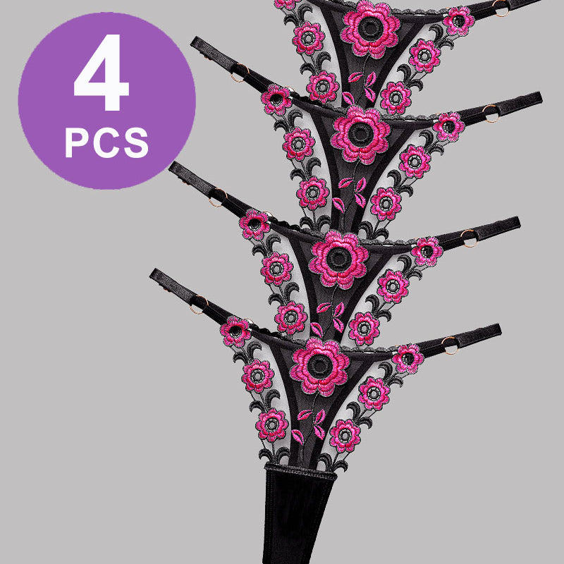 Сетчатые полые стринги