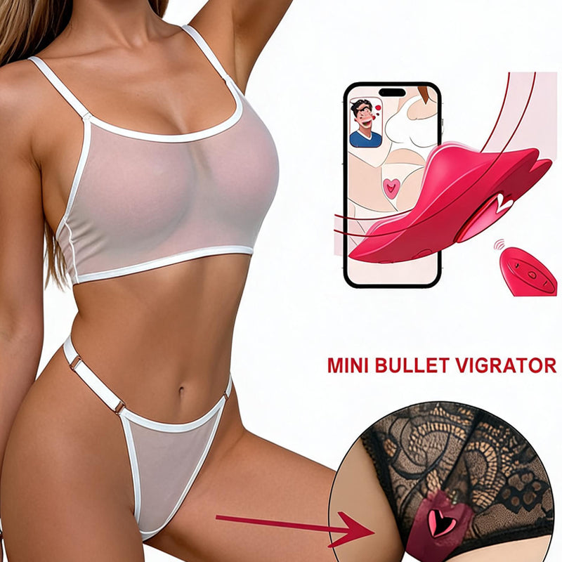 Mesh See-Through Camisole Bra Set