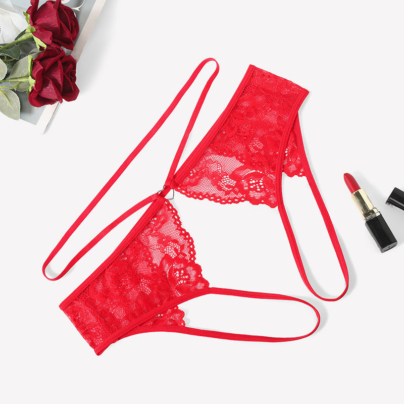 Strap Cheeky Underwear Floral Lace Panties
