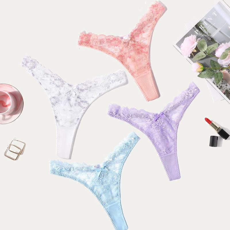 Avidlove Lace G-string panties in multiple colors, floral lace design, sexy lingerie for women