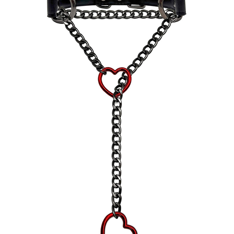 Heart Choker Collar O-ring Slip Chain