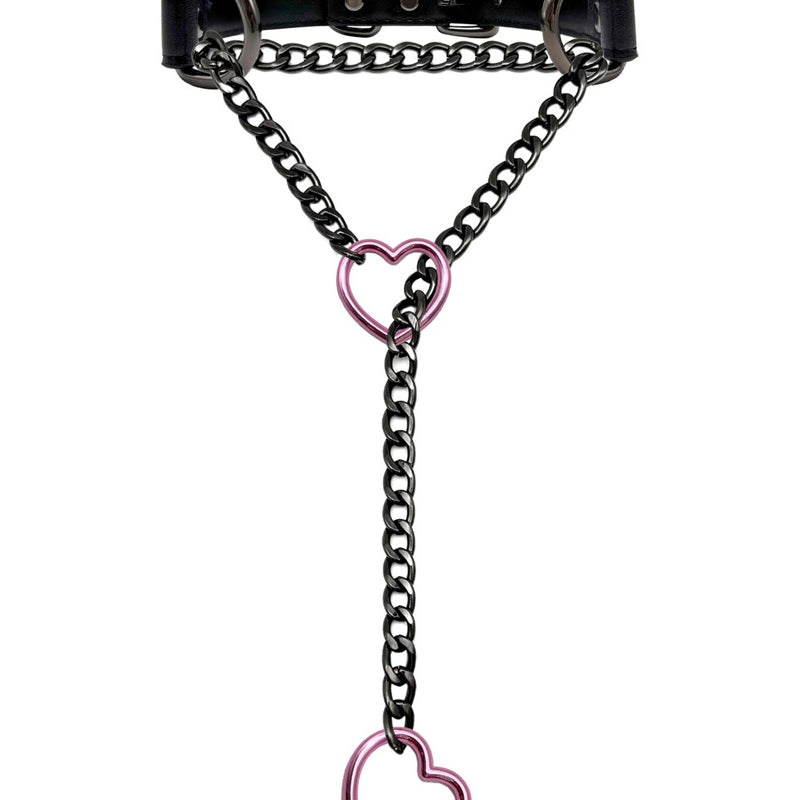Heart Choker Collar O-ring Slip Chain