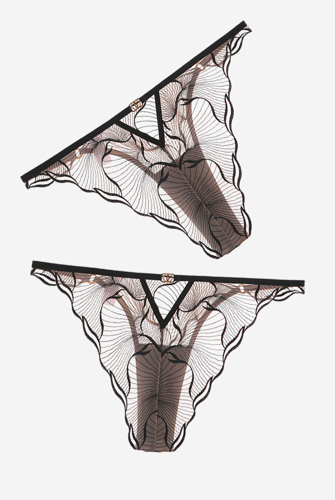 Low Rise Smooth Panty in Black Lace. Comfortable and breathable lingerie for women.