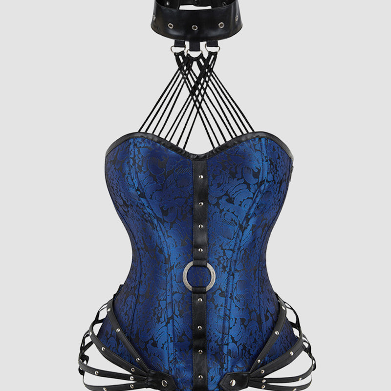 1980s 11 Boned Cotton Side Zipper Corset