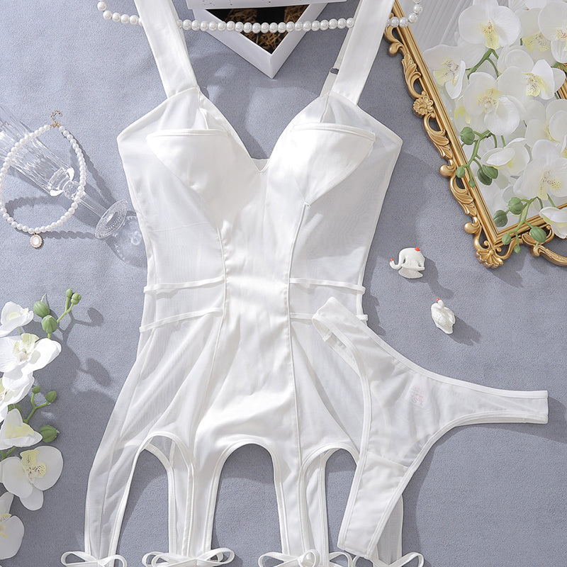 Irregular Bow Hem Mini Dress