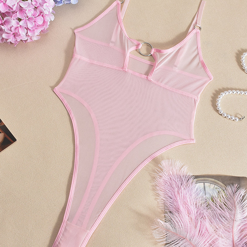 Hollow Mesh Sheer Bodysuits