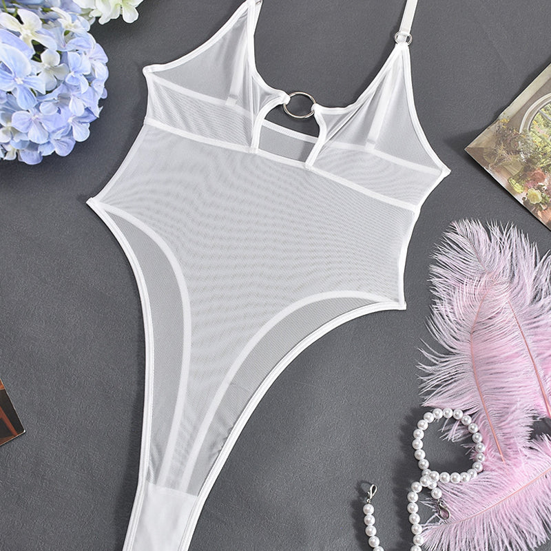 Hollow Mesh Sheer Bodysuits