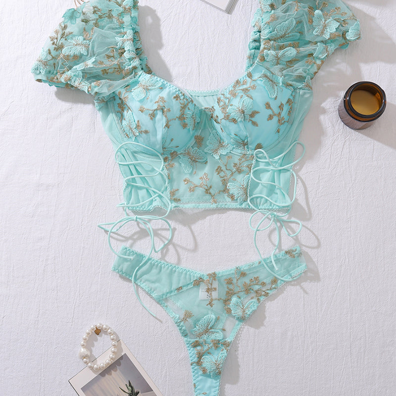 Embroidery 2-Piece Bra Panty Sets