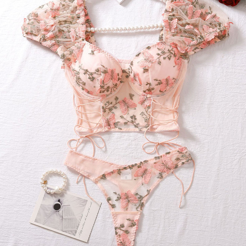 Embroidery 2-Piece Bra Panty Sets