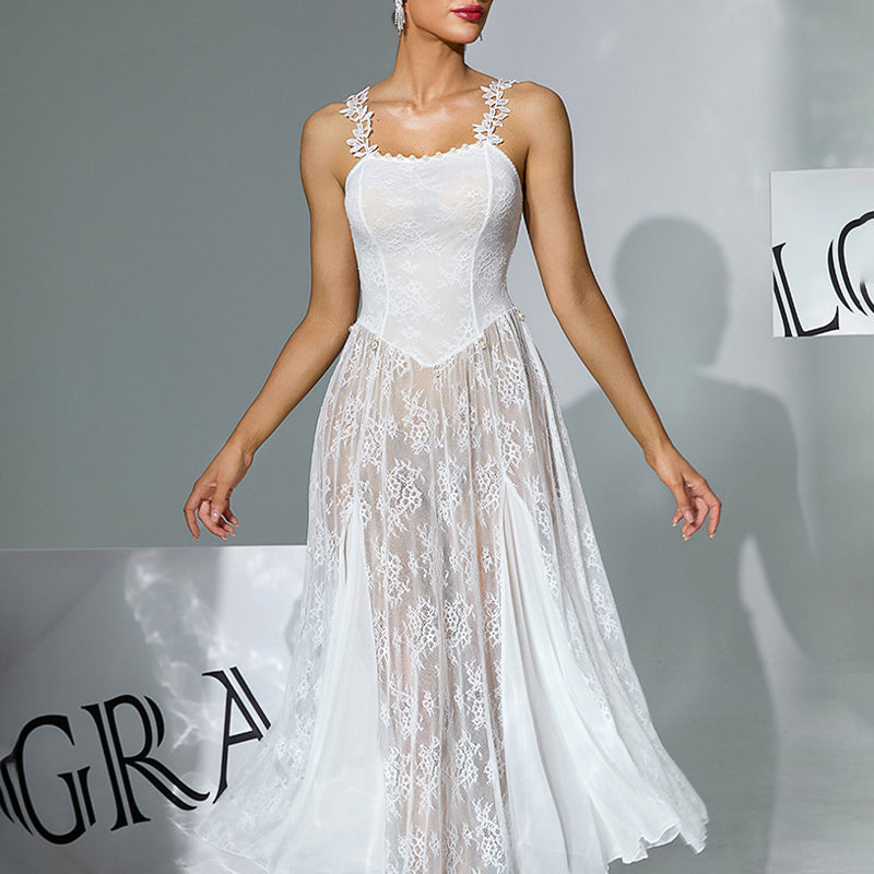 Sottoveste in pizzo floreale