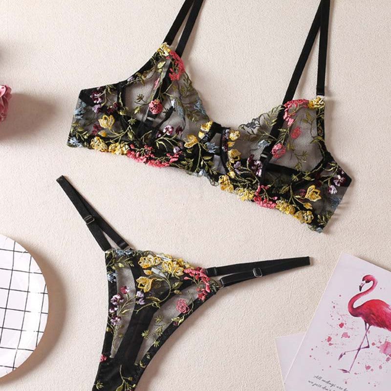 Tie Knot Bralette and Panty Lingerie Set