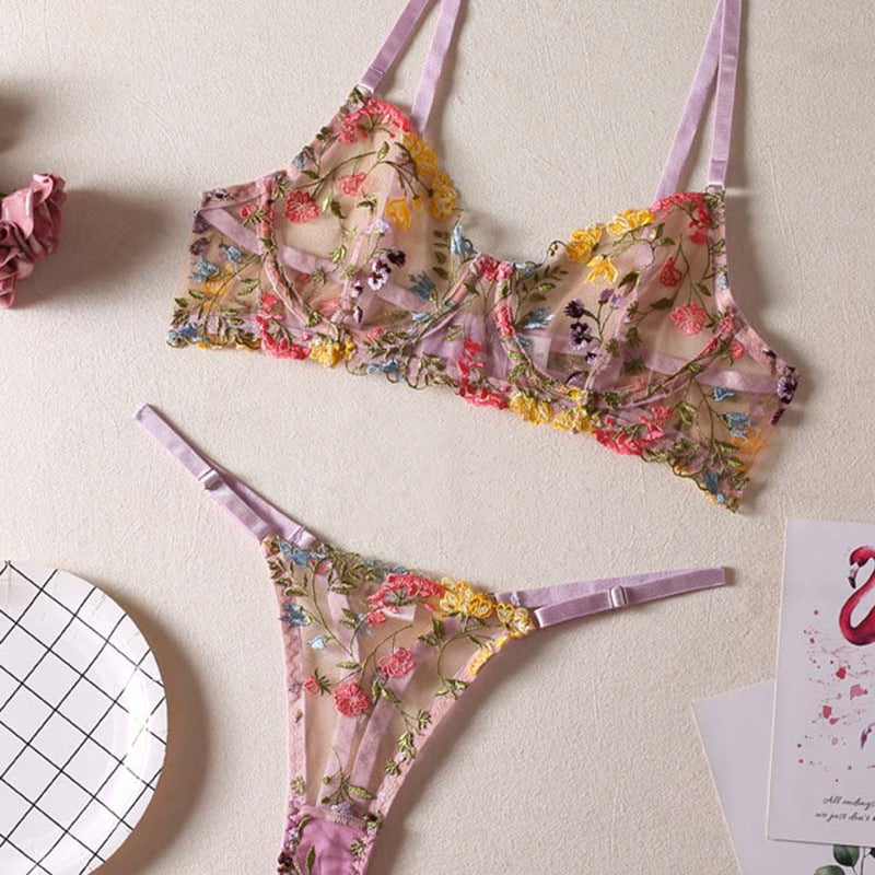 Tie Knot Bralette and Panty Lingerie Set