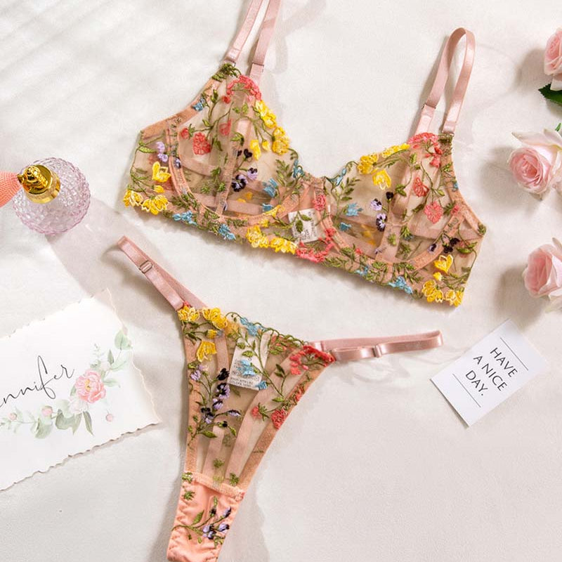 Tie Knot Bralette and Panty Lingerie Set